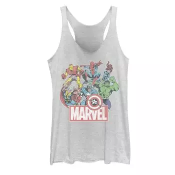 Винтажная майка для юниоров Marvel Avengers Team в стиле ретро с комиксами Licensed Character