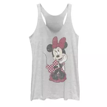 Винтажная майка с изображением Микки и друзей Минни Маус из Диснея Shy Vintage Racerback Licensed Character