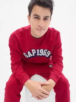 Винтажная мягкая толстовка Gap, красный