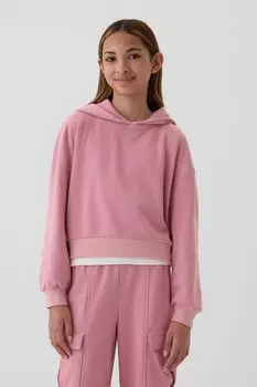 Винтажная мягкая толстовка с капюшоном большого размера (4 13 лет) Gap, розовый