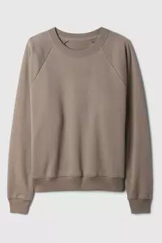 Винтажная мягкая толстовка с круглым вырезом реглан Gap, коричневый