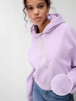 Винтажная мягкая укороченная толстовка Gap, фиолетовый