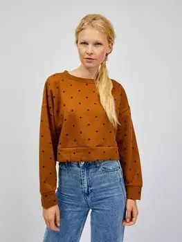 Винтажная мягкая укороченная толстовка Gap, коричневый