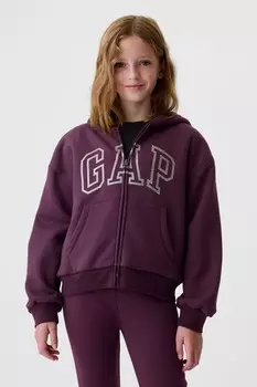 Винтажная мягкая уютная толстовка с капюшоном с логотипом (4 13 лет) Gap, фиолетовый