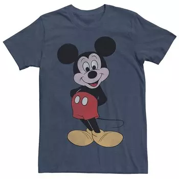 Винтажная мужская футболка Disney's Mickey Mouse Mickey Pose, цвет Navy Heather