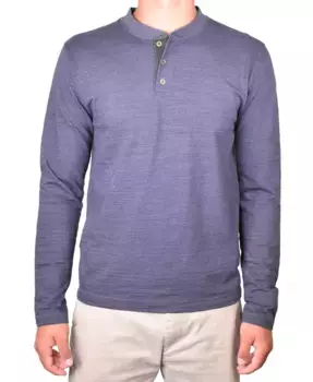 Винтажная мужская рубашка-хенли Burn Out Slub 1943 года Vintage 1946, синий