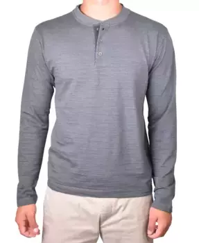 Винтажная мужская рубашка-хенли Burn Out Slub 1943 года Vintage 1946, синий