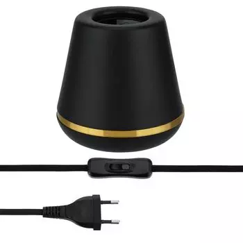 Винтажная настольная лампа металл E27 I черный ADAKAT