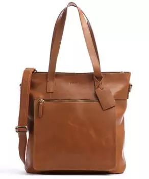 Винтажная нефритовая сумка-шоппер из телячьей кожи длиной 14 дюймов. Burkely, коричневый