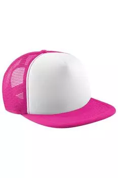 Винтажная однотонная кепка дальнобойщика с застежкой на спине (2 шт. в упаковке) Beechfield, розовый