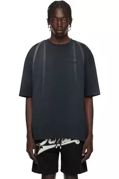 Винтажная оверсайз футболка 'amiri' Amiri, черный