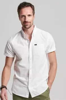 Винтажная оксфордская рубашка с короткими рукавами Superdry, белый