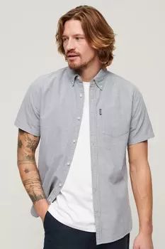 Винтажная оксфордская рубашка с короткими рукавами Superdry, серый