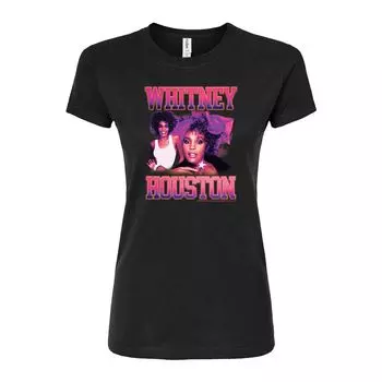 Винтажная приталенная футболка Whitney Houston для юниоров Licensed Character, черный