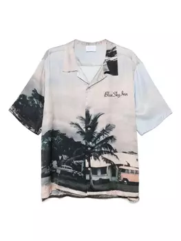 Винтажная рубашка Motel BLUE SKY INN, синий