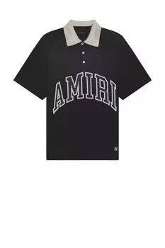 Винтажная рубашка-поло оверсайз Amiri, черный
