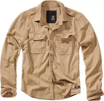 Винтажная рубашка с длинным рукавом Brandit, песок
