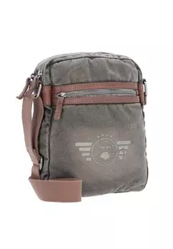 Винтажная сумка через плечо Aviator 22 см Green Burry, хаки