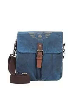 Винтажная сумка через плечо Aviator 25,5 см Green Burry, синий