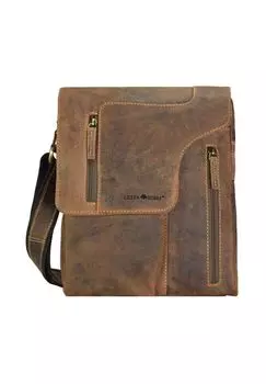 Винтажная сумка через плечо I кожаная 17 см Green Burry, коричневый