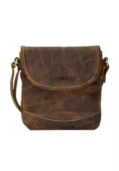 Винтажная сумка через плечо II кожаная 17 см Green Burry, коричневый