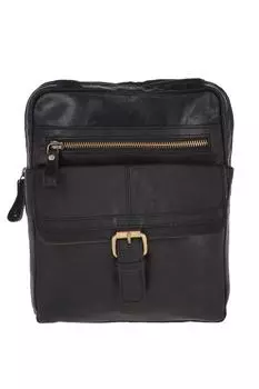 Винтажная сумка через плечо из натуральной кожи Ashwood Leather, черный