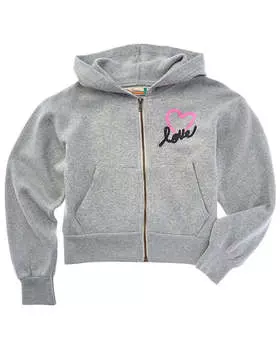 Винтажная толстовка Havana Crop с капюшоном на молнии Vintage Havana, серый