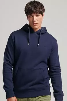 Винтажная толстовка из органического хлопка с вышивкой логотипа Superdry, синий
