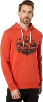 Винтажная толстовка с капюшоном для путешествий Superdry, цвет Bright Orange Marl