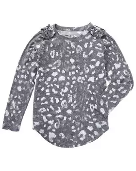 Винтажная трикотажная футболка Chaser RPET с бантом на плечах и хвостом, черный