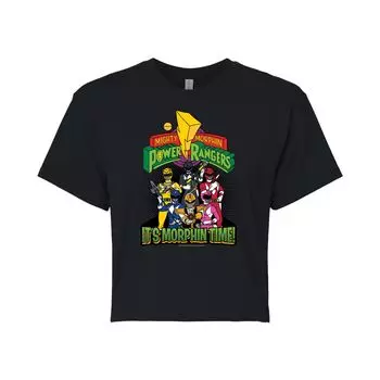 Винтажная укороченная футболка с рисунком Power Rangers для юниоров Licensed Character, черный