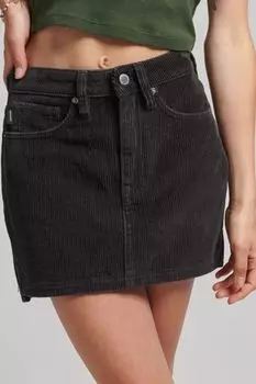 Винтажная вельветовая юбка Superdry, черный