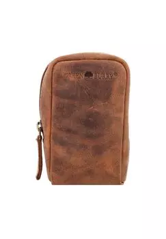 Винтажная велосипедная сумка S из кожи 8 см Green Burry, коричневый