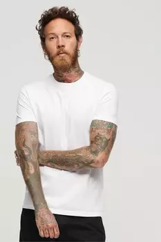 Винтажная вышитая футболка Superdry, белый