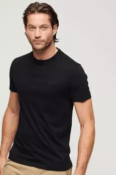 Винтажная вышитая футболка Superdry, черный