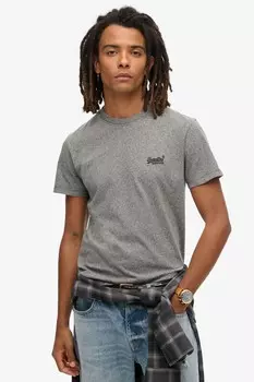 Винтажная вышитая футболка Superdry, черный