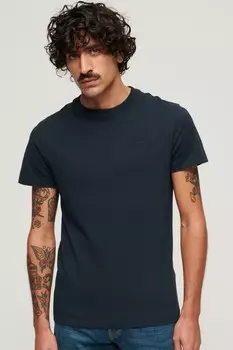 Винтажная вышитая футболка Superdry, синий