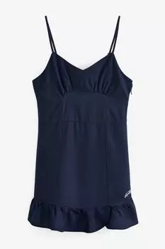 Винтажное мини-платье на бретелях Superdry, синий