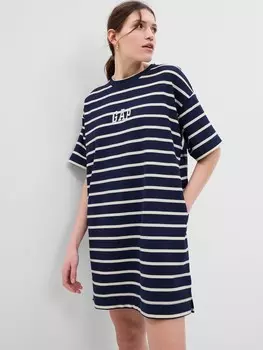 Винтажное платье в полоску Gap, синий
