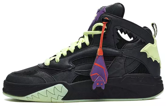 Винтажные баскетбольные кроссовки мужские среднего размера, черные/благородные фиолетовые Fila Fusion