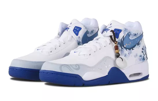 Винтажные баскетбольные кроссовки Nike Flight Legacy унисекс, The gradient turns grayish blue