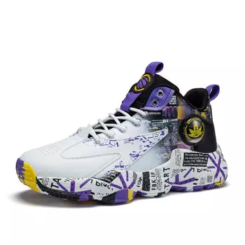 Винтажные баскетбольные кроссовки унисекс с низким верхом Devil And Angel, белый/фиолетовый