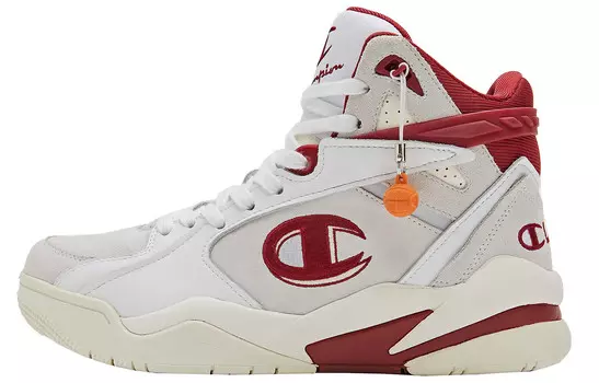 Винтажные баскетбольные кроссовки женские высокие огненно-красные Champion