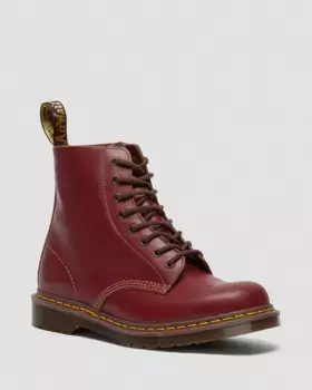 Винтажные ботинки Dr. Martens 1460 Made in England на шнуровке, цвет Red — Quilon