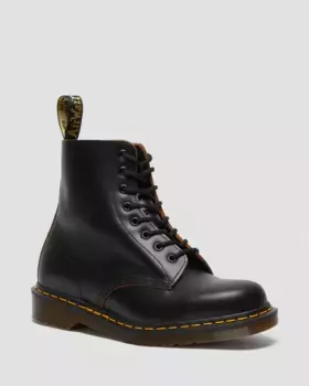 Винтажные ботинки Dr. Martens 1460 Made in England на шнуровке, цвет Black — Quilon
