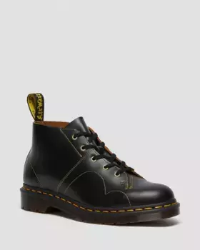 Винтажные ботинки Dr. Martens Church с изображением обезьяны, цвет Black — Vintage Smooth