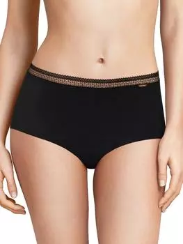 Винтажные брюки с завышенной талией и графическим рисунком Chantelle, черный