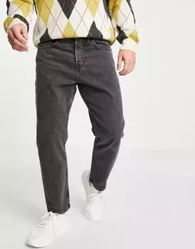 Винтажные черные укороченные зауженные джинсы Only & Sons
