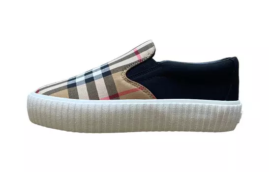 ВИНТАЖНЫЕ детские кроссовки для скейтбординга PS Burberry, черный/желтый