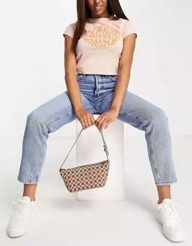 Винтажные джинсы среднего синего цвета Stradivarius Mom